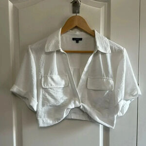 Twist Cropped blouse- Dynamite